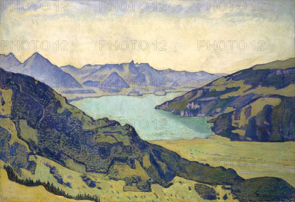 View of the Lake of Thun from Breitlauenen, 1906. Found in the collection of Art Museum Basel.