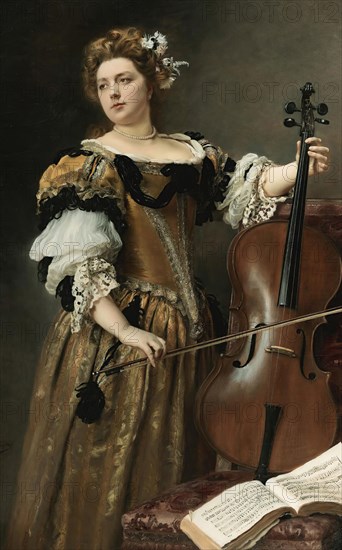 The cello player, c. 1890. Private Collection.