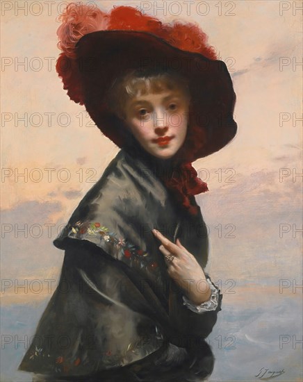 Dame au chapeau. Private Collection.