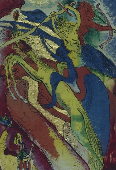 Riders of the Apocalypse I, 1911. Found in the collection of Städtische Galerie im Lenbachhaus, Munich.