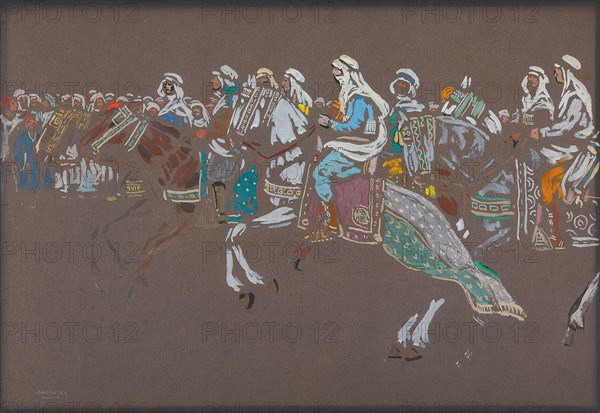 Arab Cavalry, 1905. Found in the collection of Städtische Galerie im Lenbachhaus, Munich.