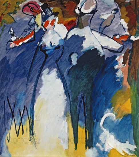 Impression VI (Sunday), 1911. Found in the collection of Städtische Galerie im Lenbachhaus, Munich.