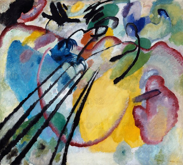 Improvisation 26 (Rowing), 1912. Found in the collection of Städtische Galerie im Lenbachhaus, Munich.