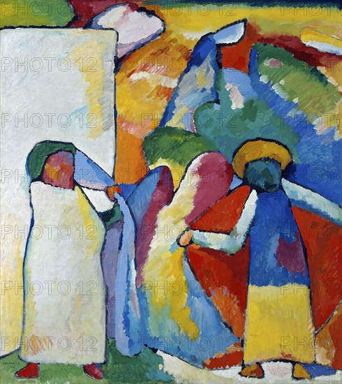 Improvisation 6 (African), 1909. Found in the collection of Städtische Galerie im Lenbachhaus, Munich.