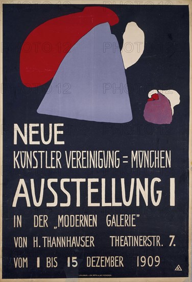 Poster for the 1st Exhibition of the Neue Künstlervereinigung München (Munich New Association of Artists), 1909. Private Collection.