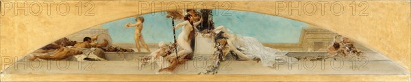 Altar of Dionysus. Study for the ceiling painting of the Burgtheater, Vienna, 1886. Private Collection.