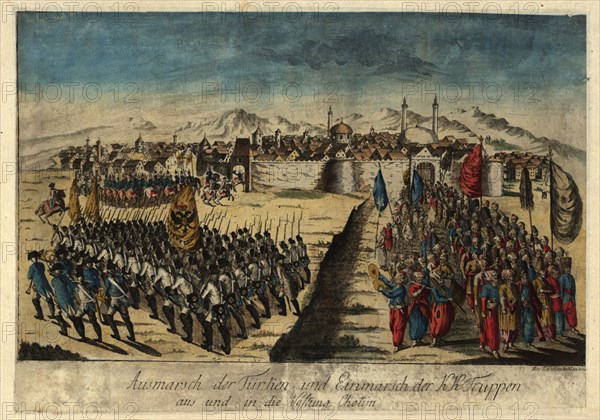 Surrender of the fortress Khotyn on September 29, 1788, 1788. Private Collection.