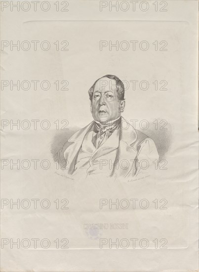 Portrait of the composer Gioachino Antonio Rossini (1792-1868), 1852. Private Collection.