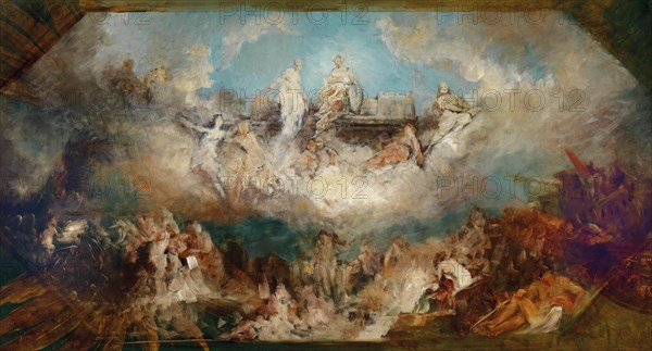 The sinking of the Nibelung treasure in the Rhine, ca. 1883. Private Collection.