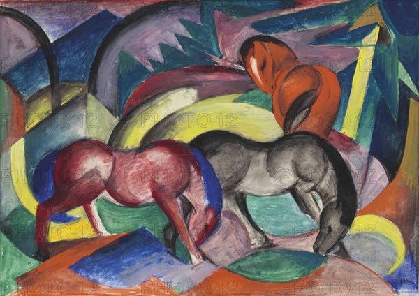 Three horses, 1912. Private Collection.
