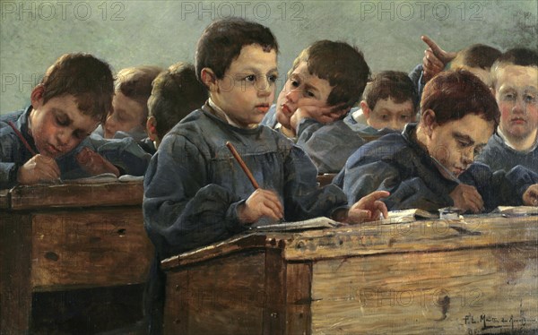 In the classroom, 1886. Private Collection.