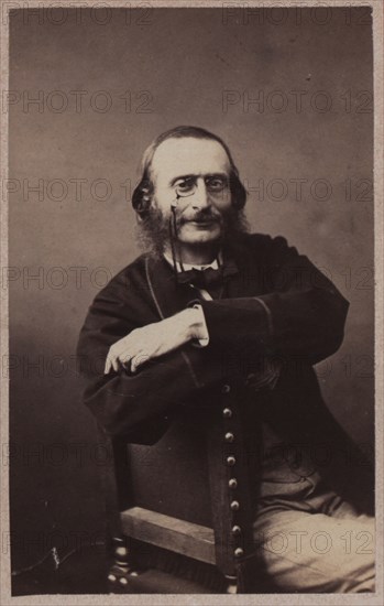 Portrait of Jacques Offenbach (1819-1880), ca 1860. Private Collection.