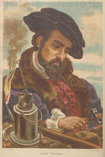 Georgius Agricola. From: La ciencia y sus hombres, 1879. Private Collection.