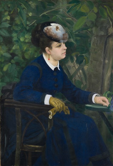 Woman in a Garden (Woman with a Seagull Hat), 1868. Found in the collection of Art Museum Basel.