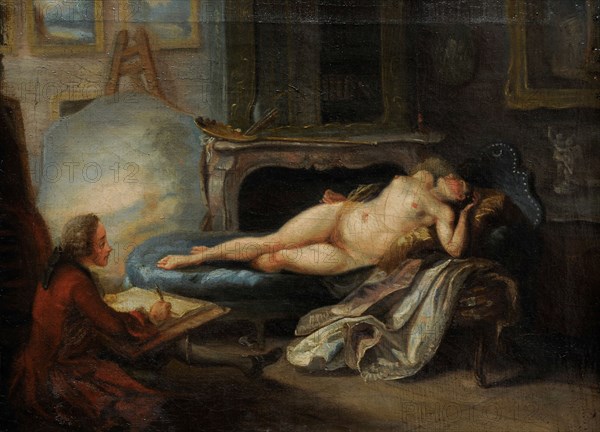 L'Académie particulière , 1755. Found in the collection of Musée des Beaux-Arts, Strasbourg.