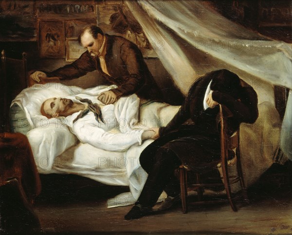 The death of Théodore Géricault, 1824. Found in the collection of Musée du Louvre, Paris.