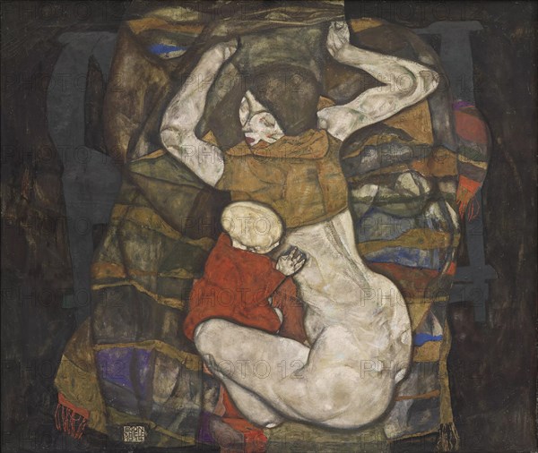Young mother, 1914. Found in the collection of Vienna Museum.