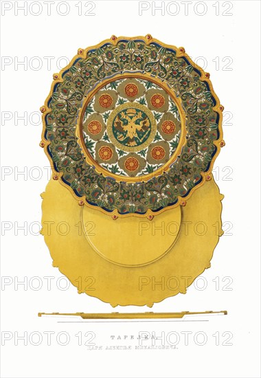 Plate of Tsar Alexei Mikhailovich. From the Antiquities of the Russian State, 1849-1853. Private Collection.