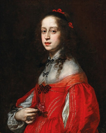 Portrait of Maria Leopoldine of Austria-Tyrol (1632-1649), Empress of the Holy Roman Empire. Private Collection.