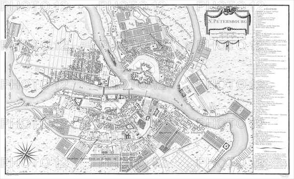 Map of Saint Petersburg, 1783. Private Collection.