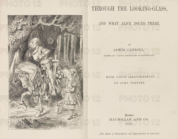 Through the Looking-Glass by Lewis Carroll, 1868-1870. Private Collection.