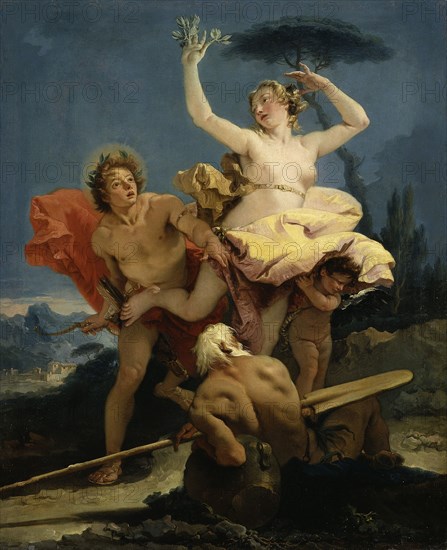 Apollo and Daphne, 1743-1745 . Found in the collection of Musée du Louvre, Paris.