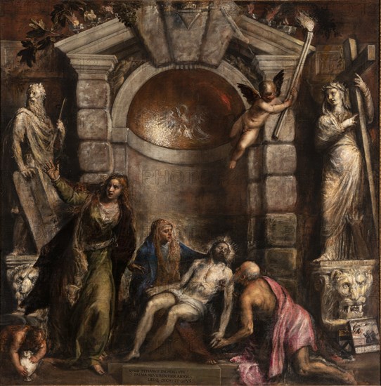 Pietà, 1575-1576. Found in the collection of Gallerie dell'Accademia, Venice.