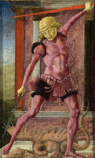 Saint George, ca 1462. Found in the collection of Fondazione Cini, Venezia.