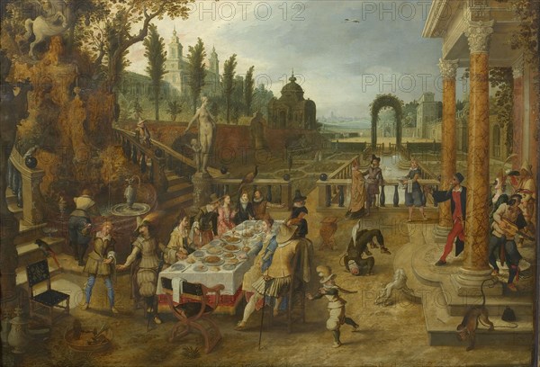 Fête champêtre, c. 1615-1620. Found in the collection of Szepmuveszeti Muzeum, Budapest.