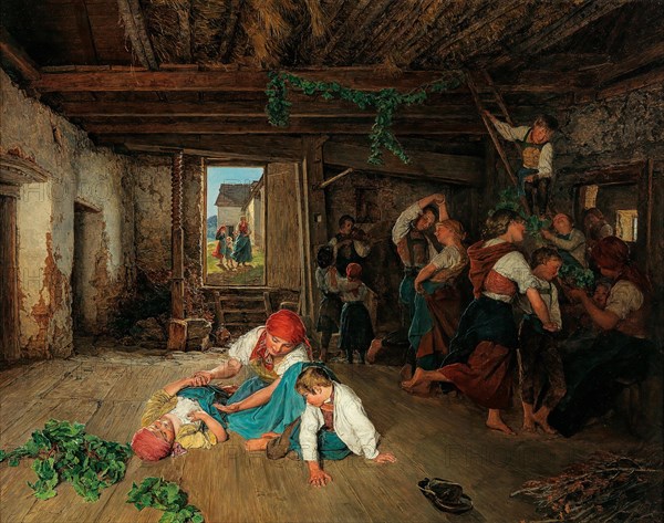 Preparing the Celebration of the Wine Harvest, 1860. Private Collection.