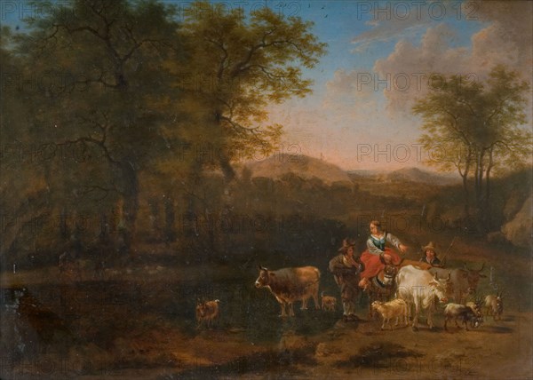 Pastoral Landscape With Figures, 1683.