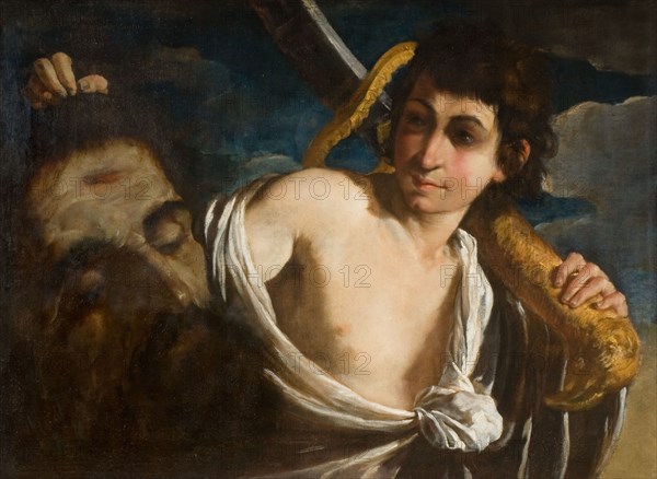David with the Head of Goliath, 1630-1660. Attributed to Giuseppe Caletti.