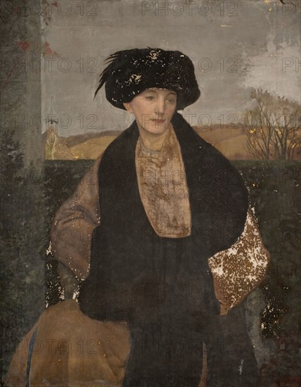 Portrait Of Mrs Lester Of Slad Valley, Stroud, 1914. Creator: Harry Payne.