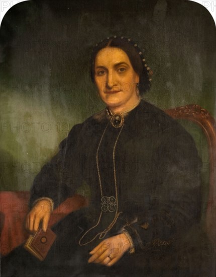 Portrait of Mrs George Haynes, 1850-1900. Attributed to Jonathan Pratt.