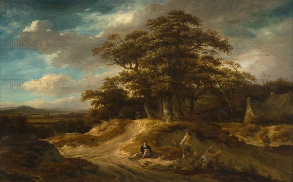 Travellers at the Edge of a Village, 1680.