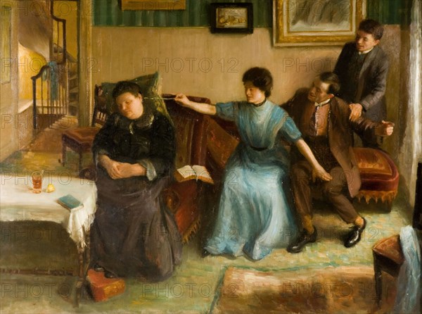 Portrait of the Artist's Family, a Playful Scene, 1910-1911.