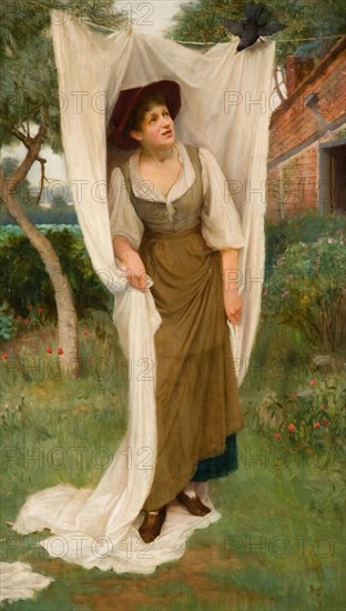 Laundress Startled by a Blackbird, 1891.