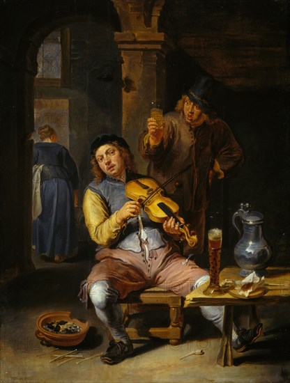 The Blind Fiddler, 1637-1677. Attributed to Willem van Herp.