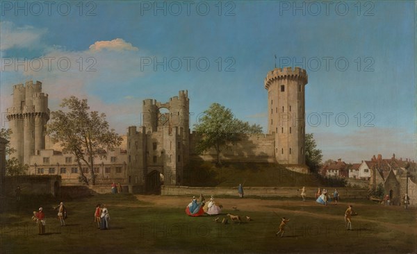 Warwick Castle, East Front from the Outer Court, 1752.