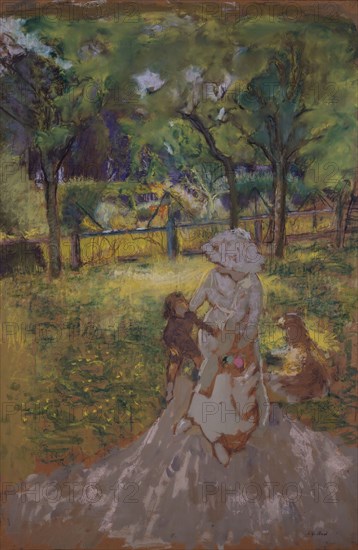 Mere et Enfant au Jardin (Matin Dans Le Verger), 1909-1911. Translation: Mother and Child in the Garden (Morning In The Orchard), 1909-1911.
