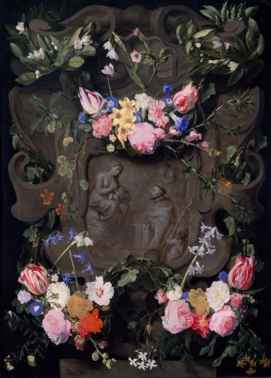 The Miracle of St Bernard in a Garland of Flowers, 1645-1655.
