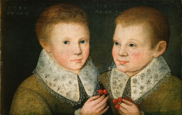 Portrait of Two Brothers, 1586. Attributed to Marcus Gheeraedts.