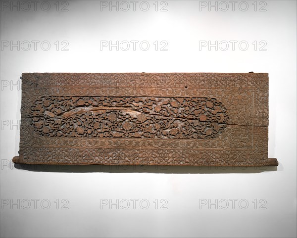 Carved Door Panel, present-day Uzbekistan, late 15th century.