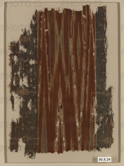 Ikat Textile Fragment, Yemen, 9th-10th century.