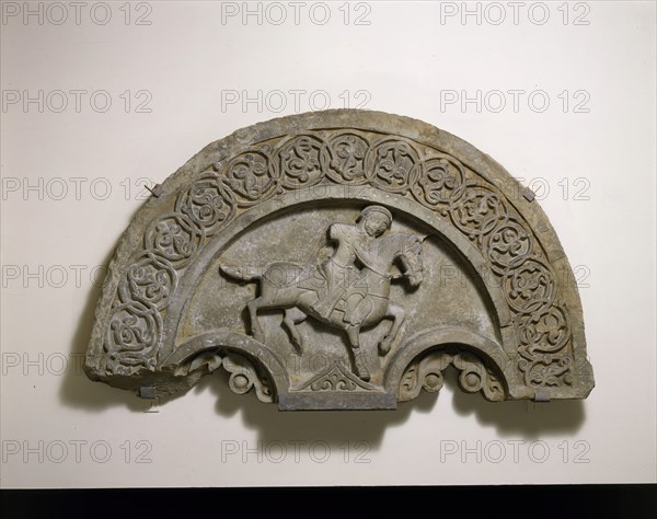 Tympanum with a Horse and Rider, second half 14th century.