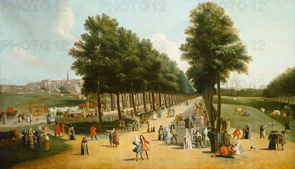 View of the Mall in Saint James's Park, after 1709-1710.