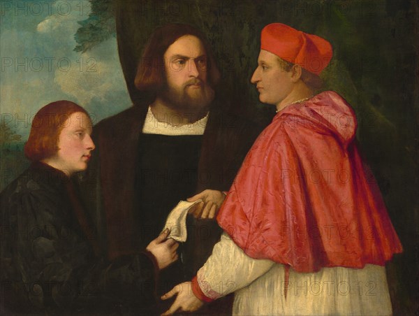 Girolamo and Cardinal Marco Corner Investing Marco, Abbot of Carrara, with His Benefice, c. 1520/1525.