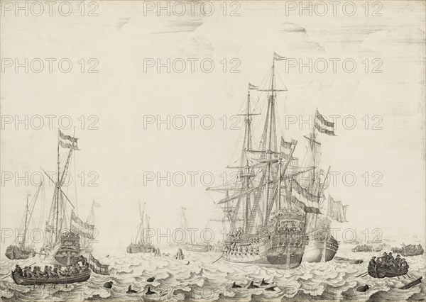 Dutch Ships near the Coast, early 1650s.