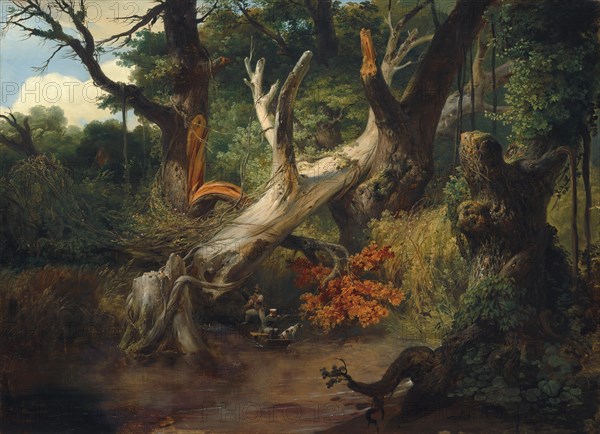 Hunting in the Pontine Marshes, 1833.