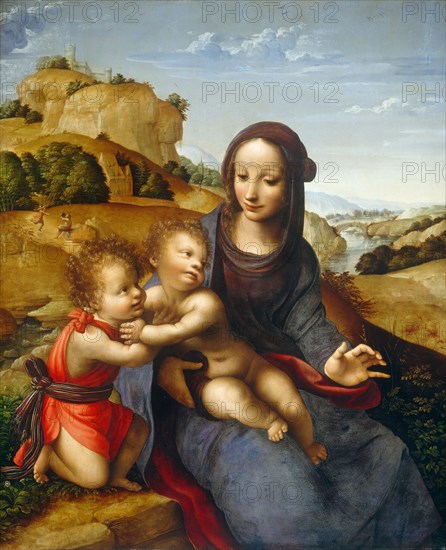 Madonna and Child with the Infant Saint John, c. 1505. Attributed to Fernando Yáñez de la Almedina.